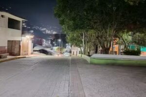 Church in Mitontic next to Bank