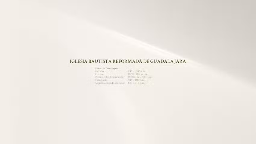 Iglesia Bautista Reformada de Guadalajara