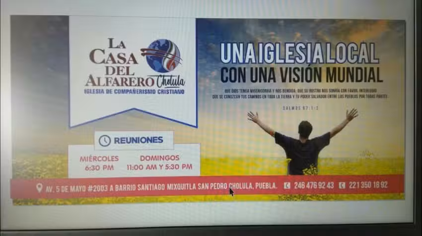 Iglesia Cristiana La Casa Del Alfarero Cholula